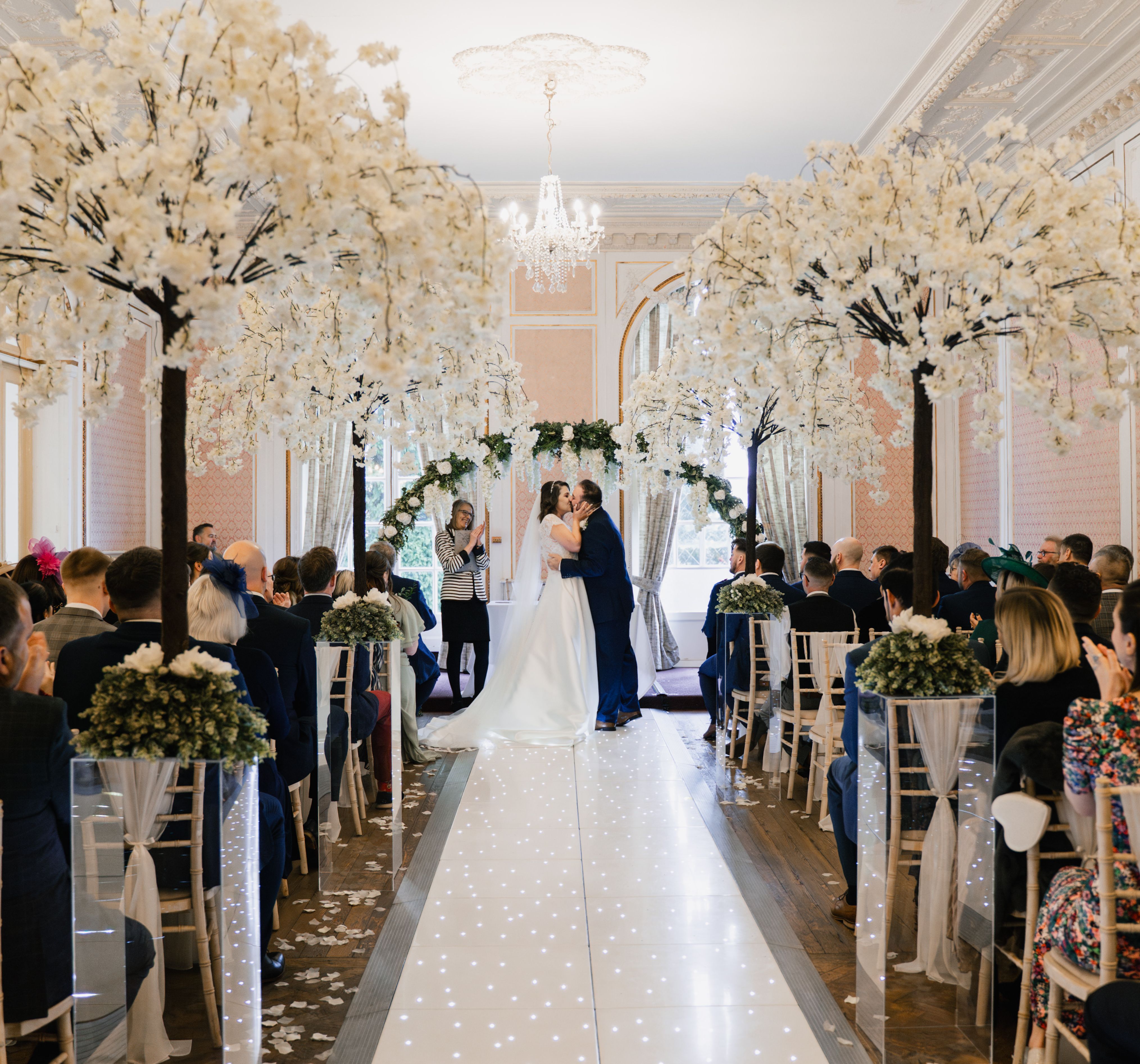Wedding ceremony with trees