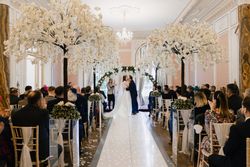 Wedding ceremony with trees