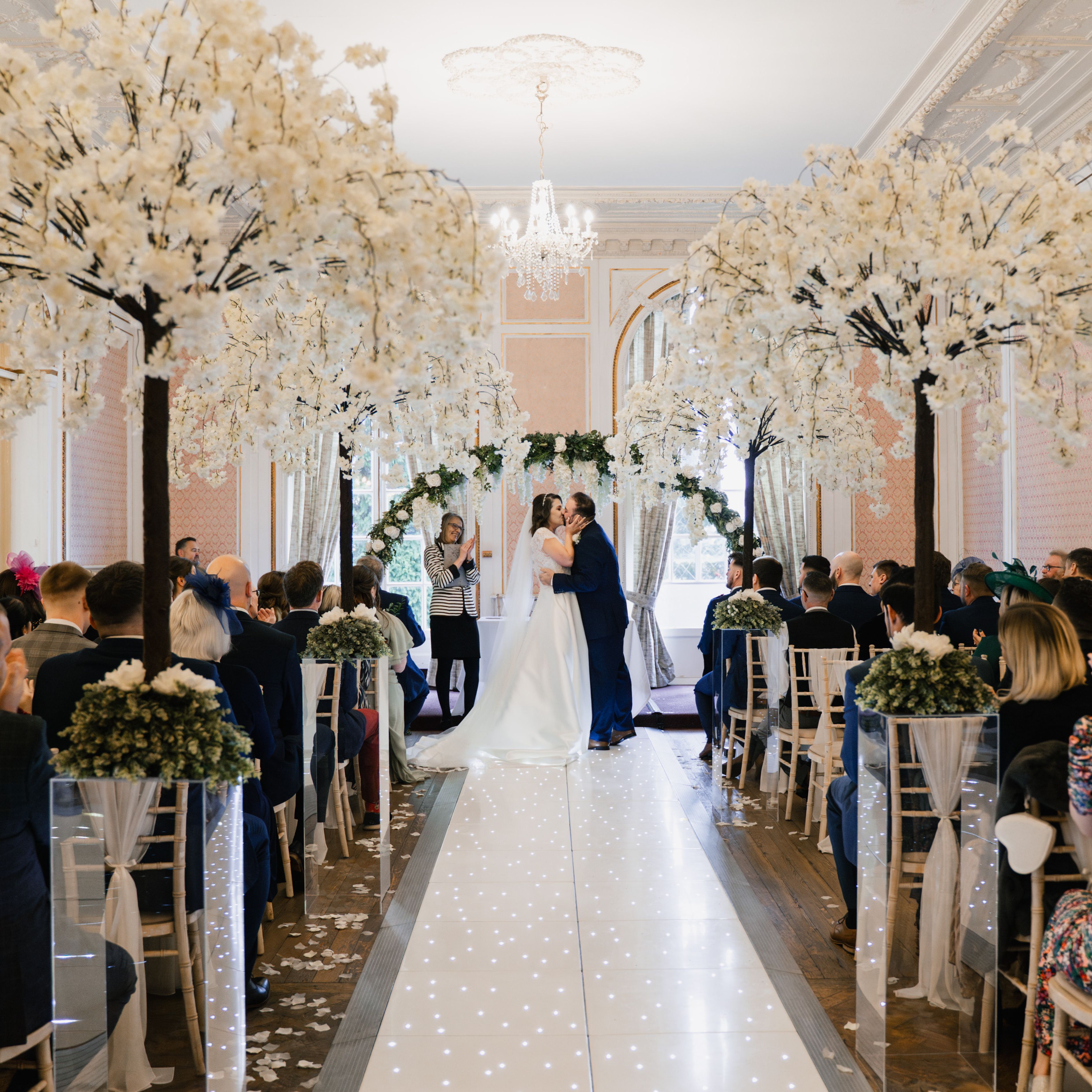 Wedding ceremony with trees