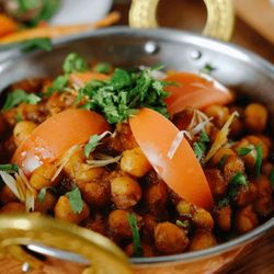 Orange curry dish