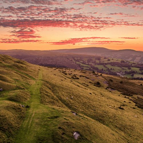 Sunset view from Brecon Beacons