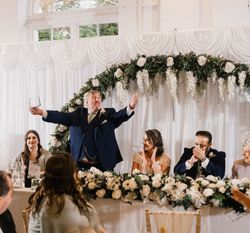 Father of the bride speech in reception room