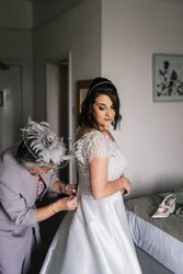 Bride getting ready