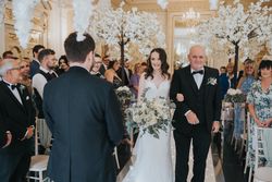 Bride and Father of bride walking down aisle
