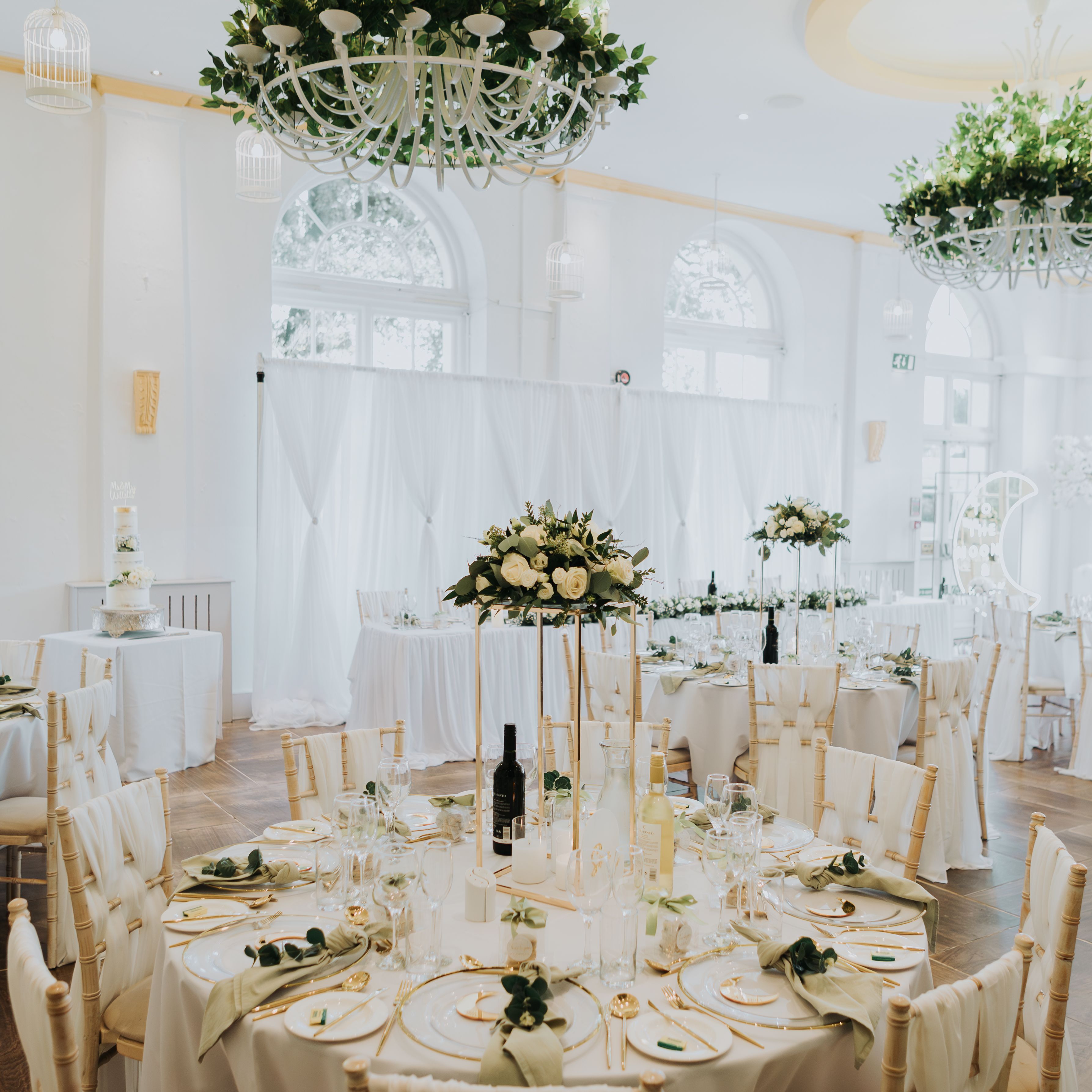 Wedding reception set up