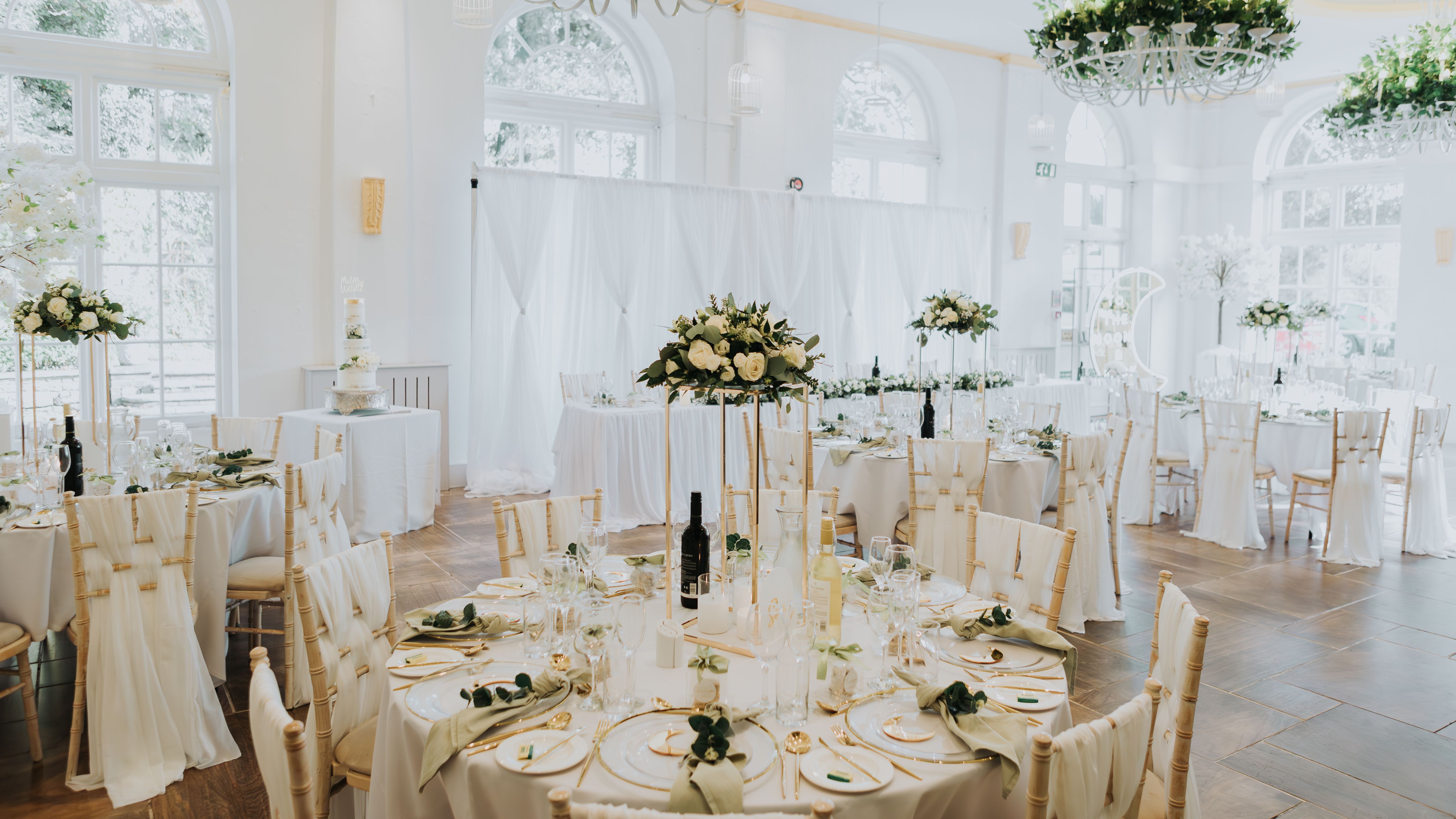 Wedding reception set up