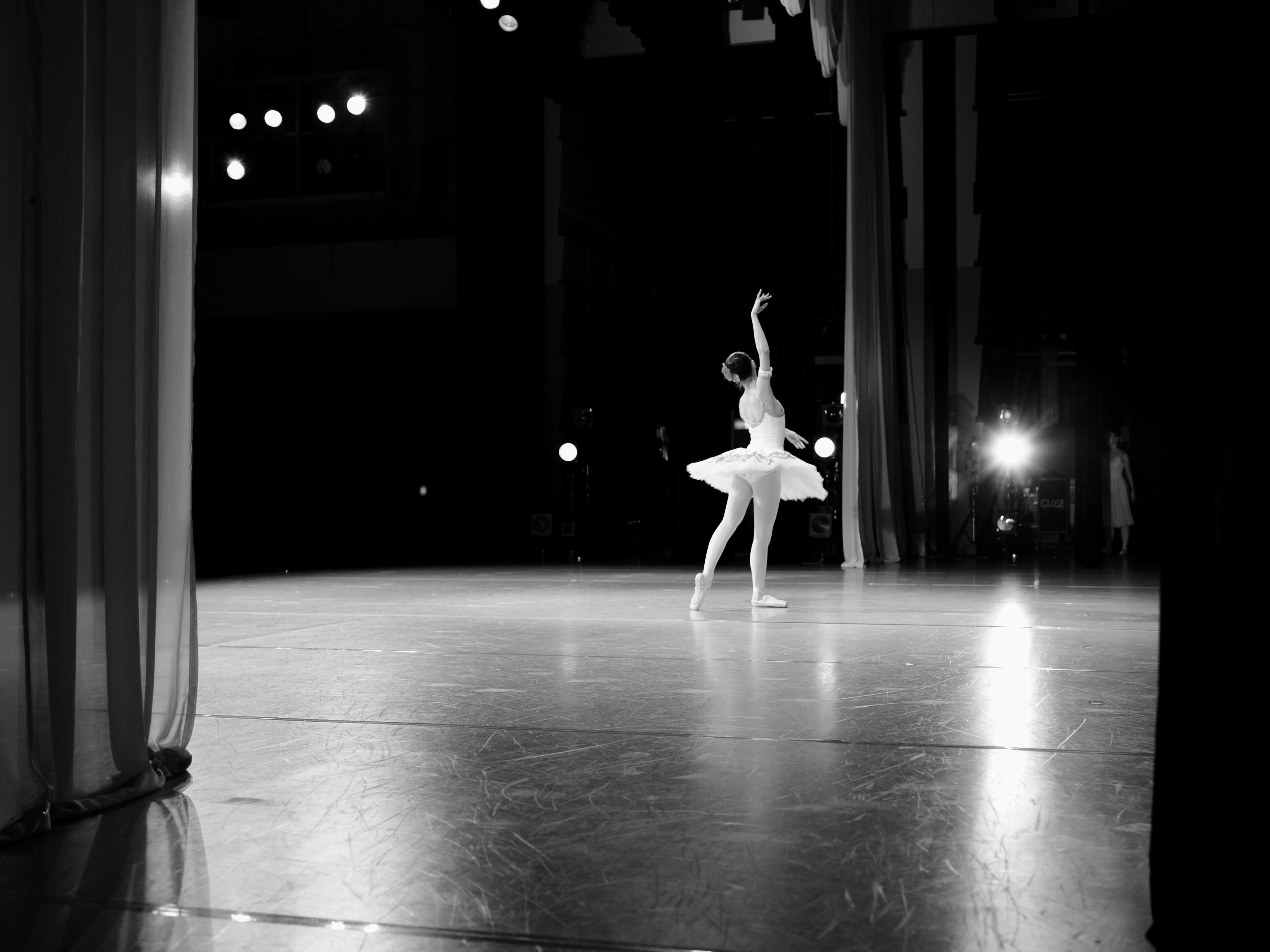 Ballet dancer on a stage