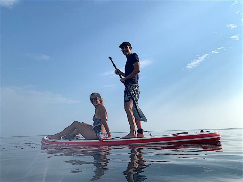 Lyn and Jas on Paddleboard