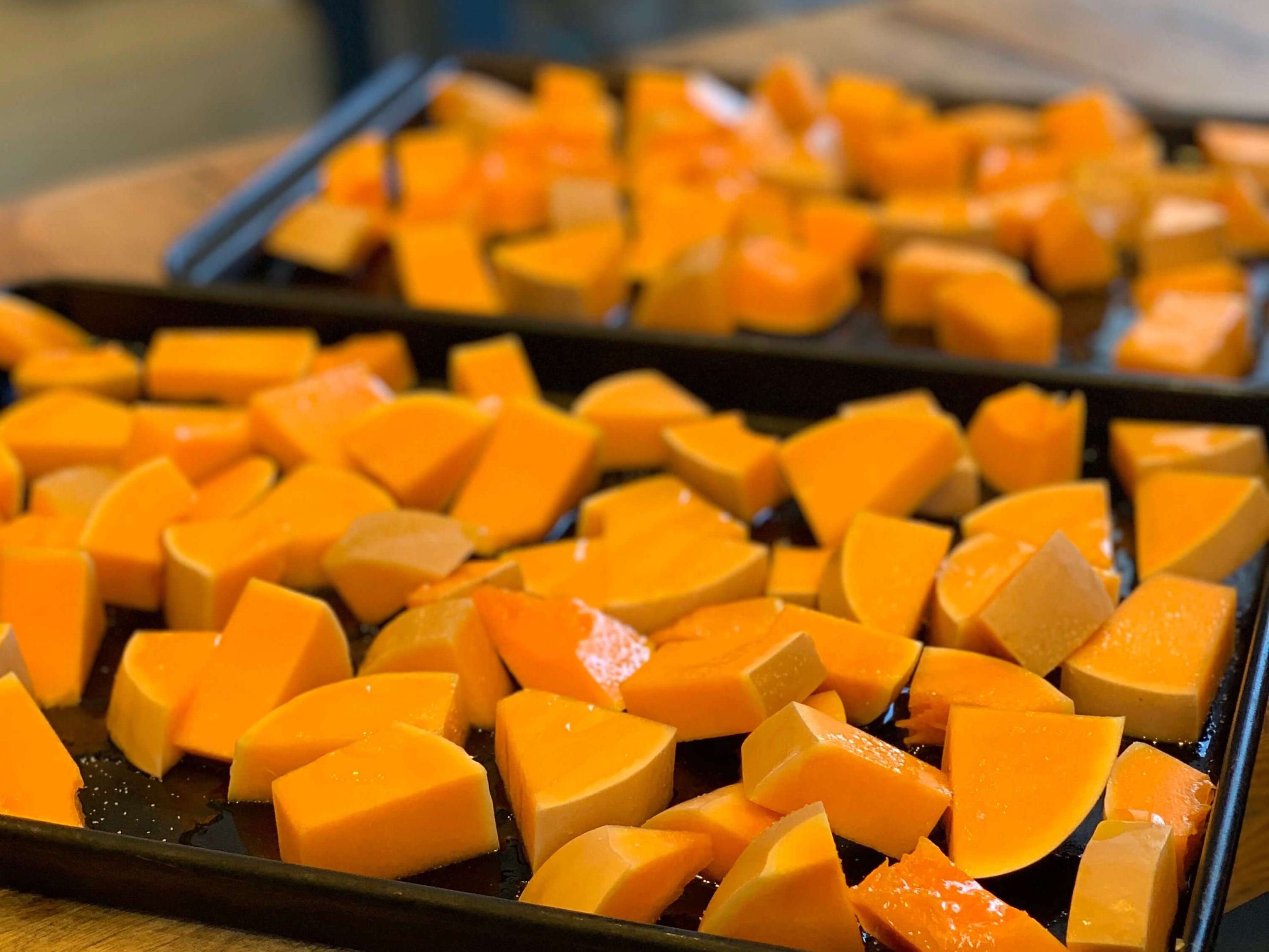 squash ready for veggie sausages