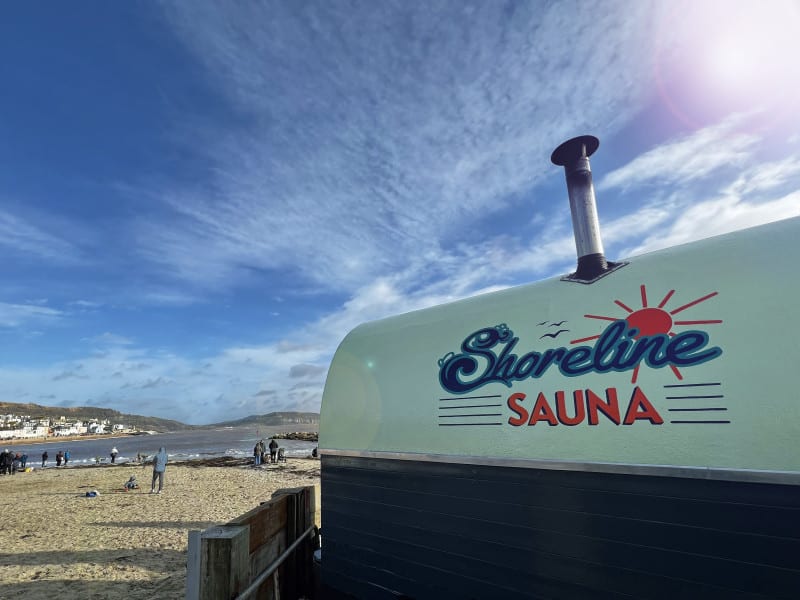 Shoreline Sauna at Lyme Regis Beach