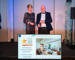 Terry receiving The South west Tourism Award