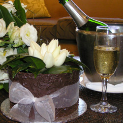 Wedding Cake and Champagne