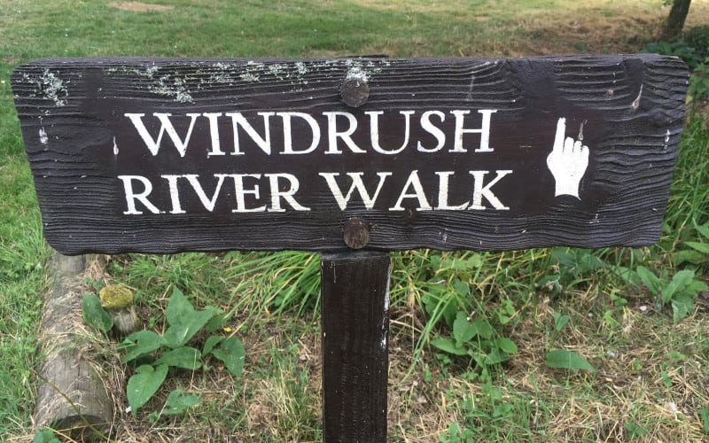 Windrush River Walk Sign