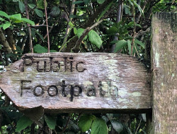 Public footpath sign