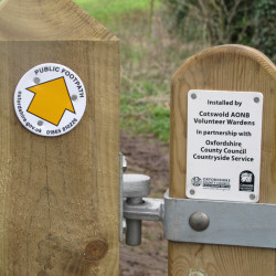 Public footpath sign