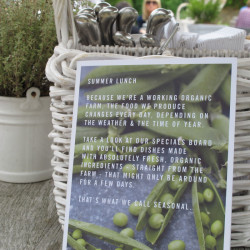 Daylesford lunch menu