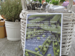 Daylesford lunch menu