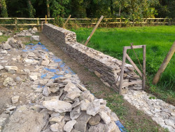Dry stone wall building The Chestnuts