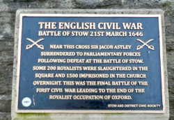 The English civil war plaque Stow