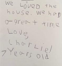 review from 7 year old Charlie