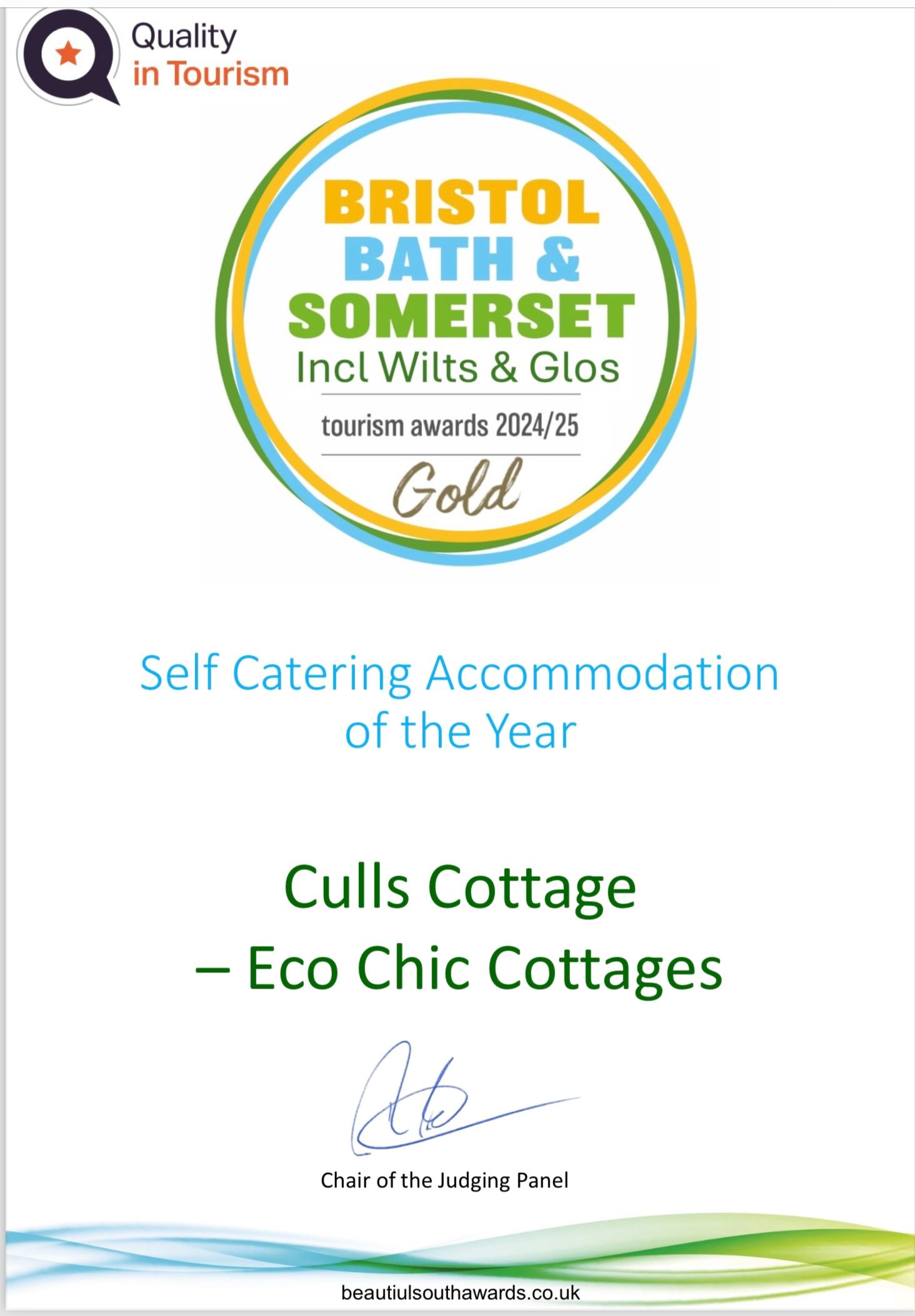 Gold Award Culls Cottage