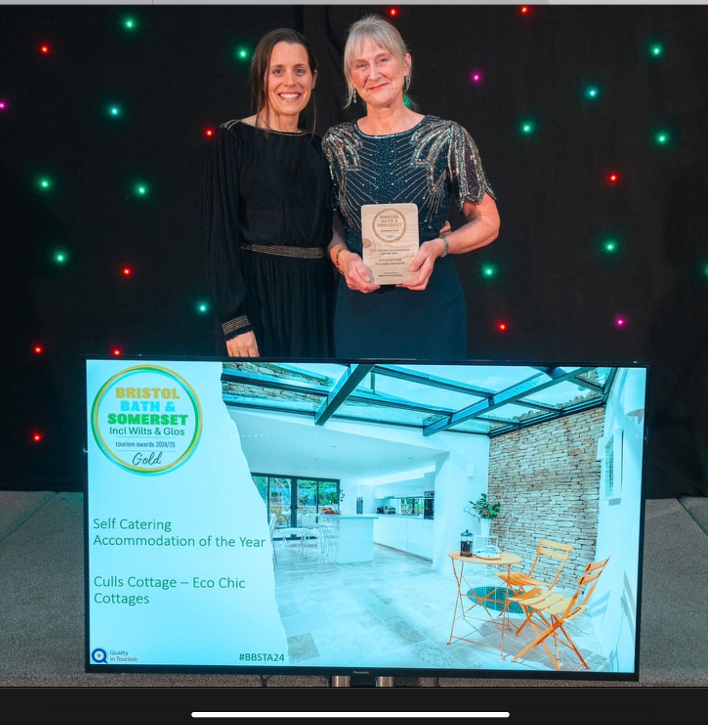 Iona picking up our Gold Award