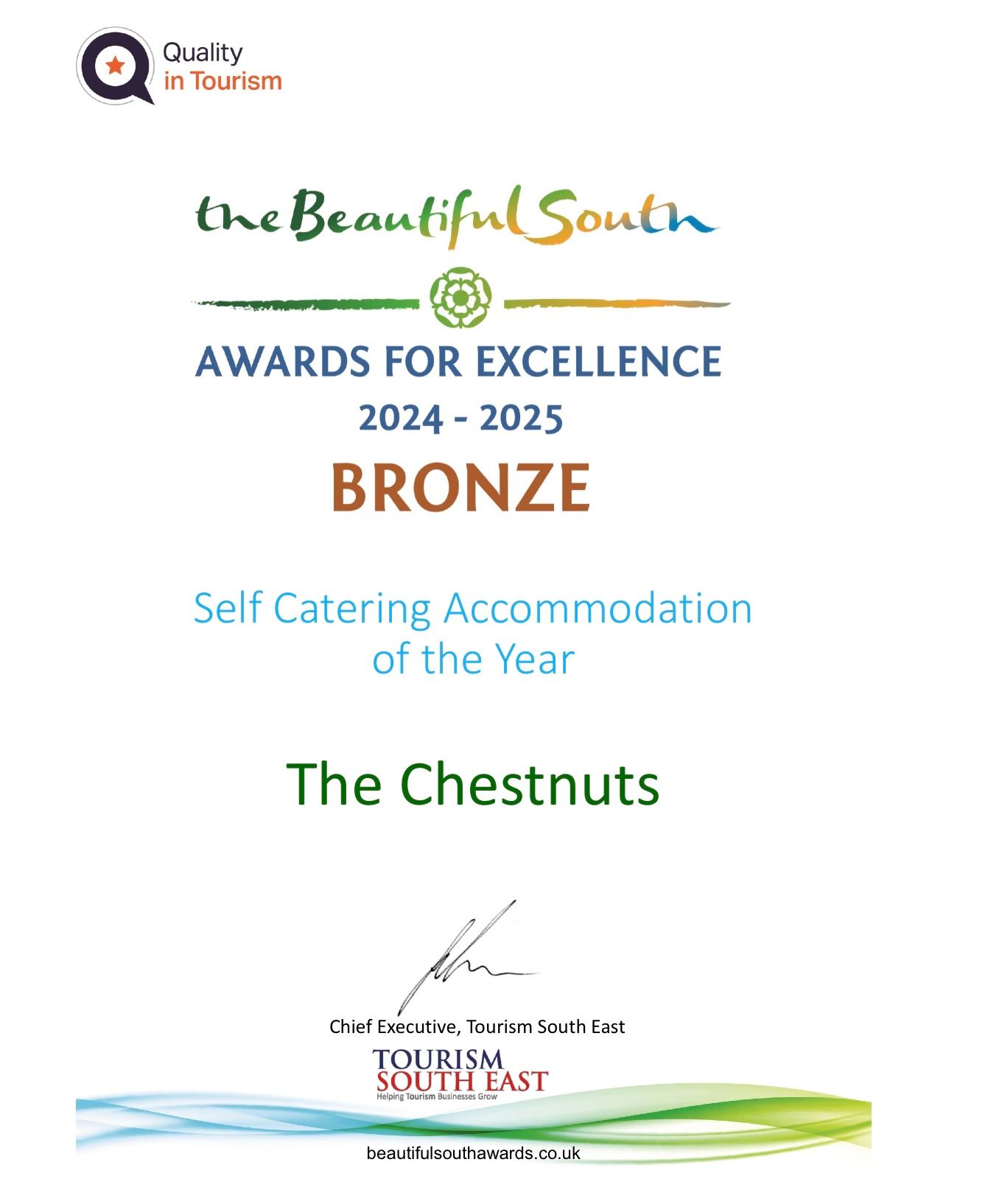 Self catering accommodation of the year award 2024/25
