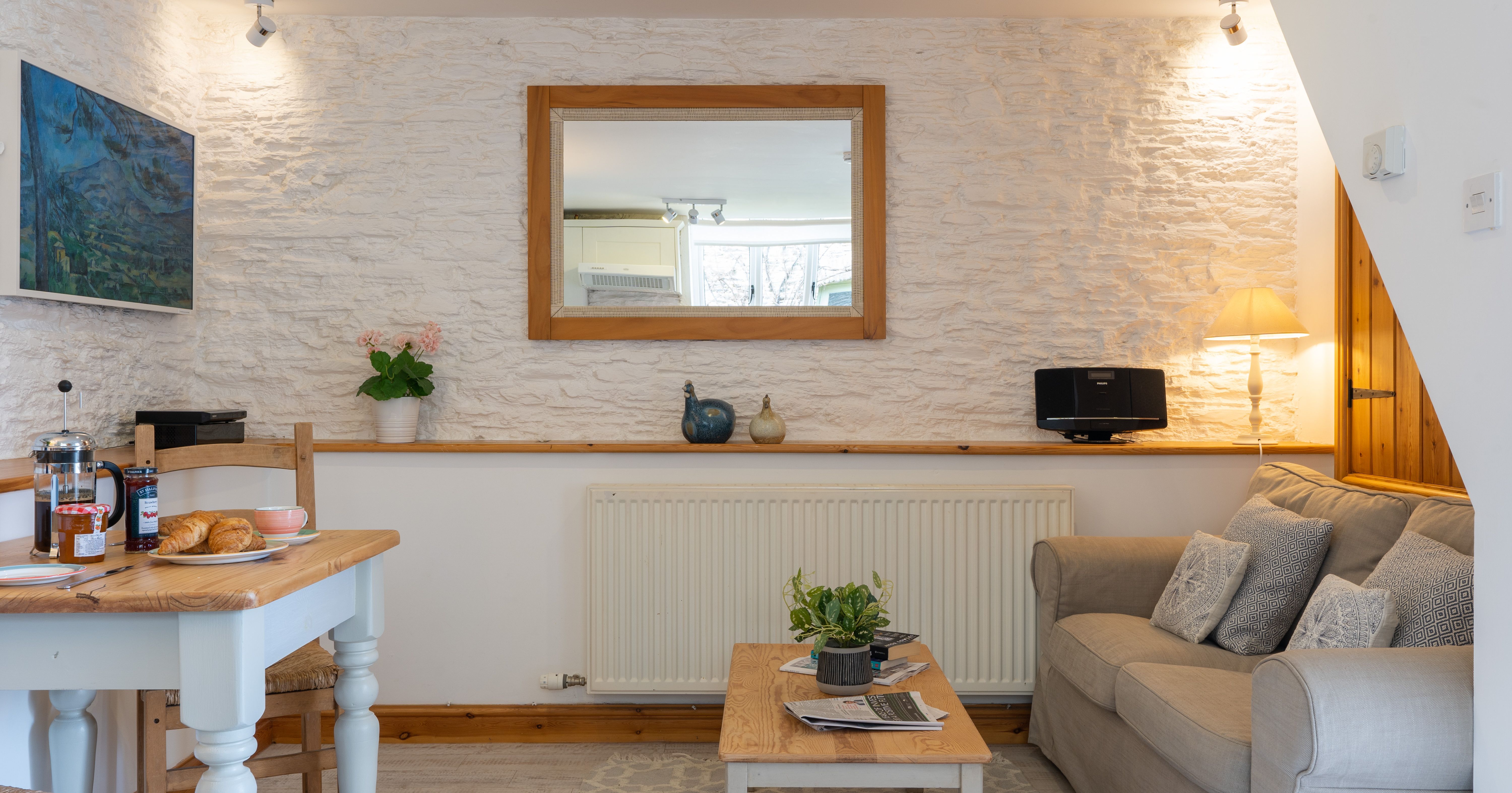 The dairy dining area and living area of the dairy