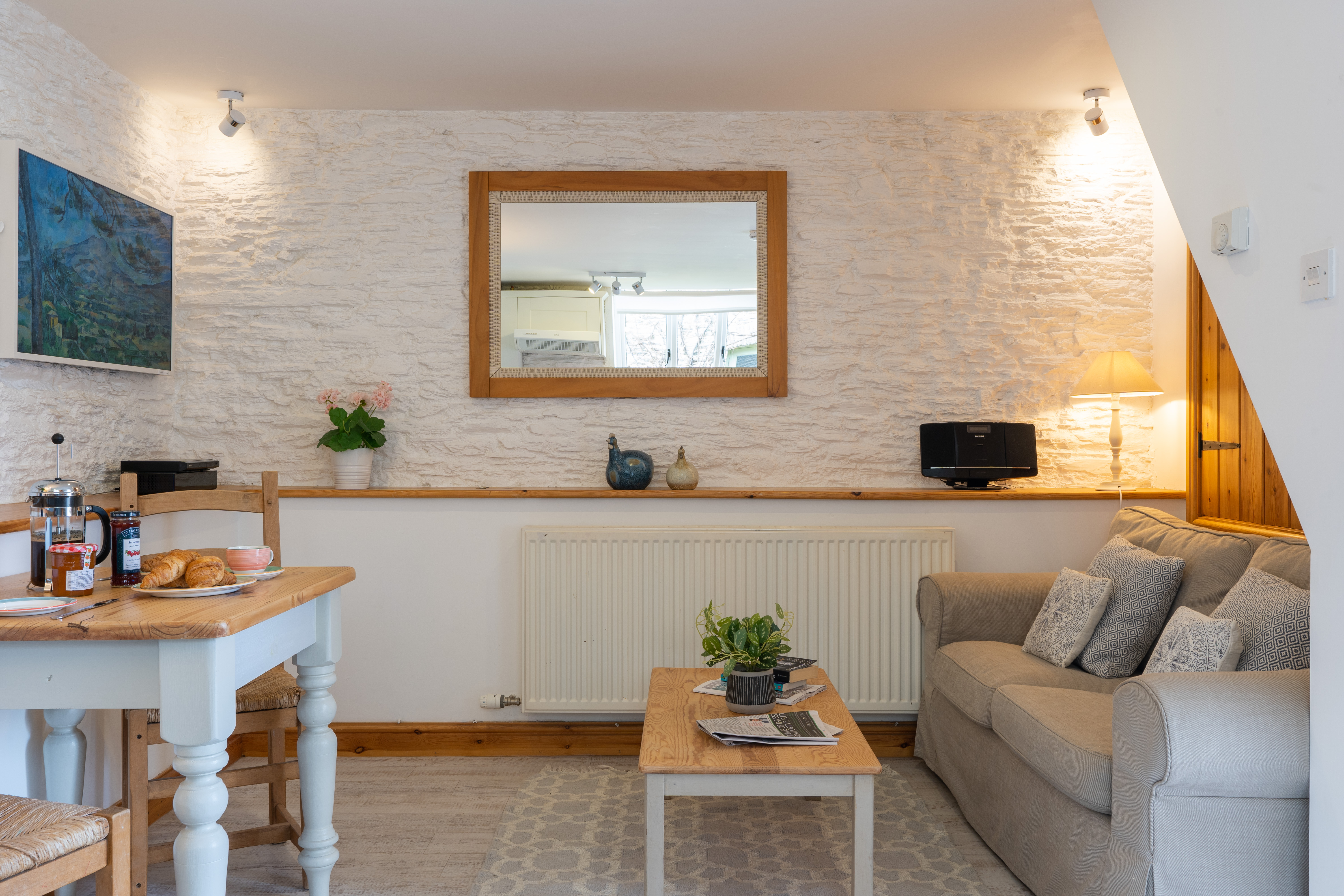The dairy dining area and living area of the dairy