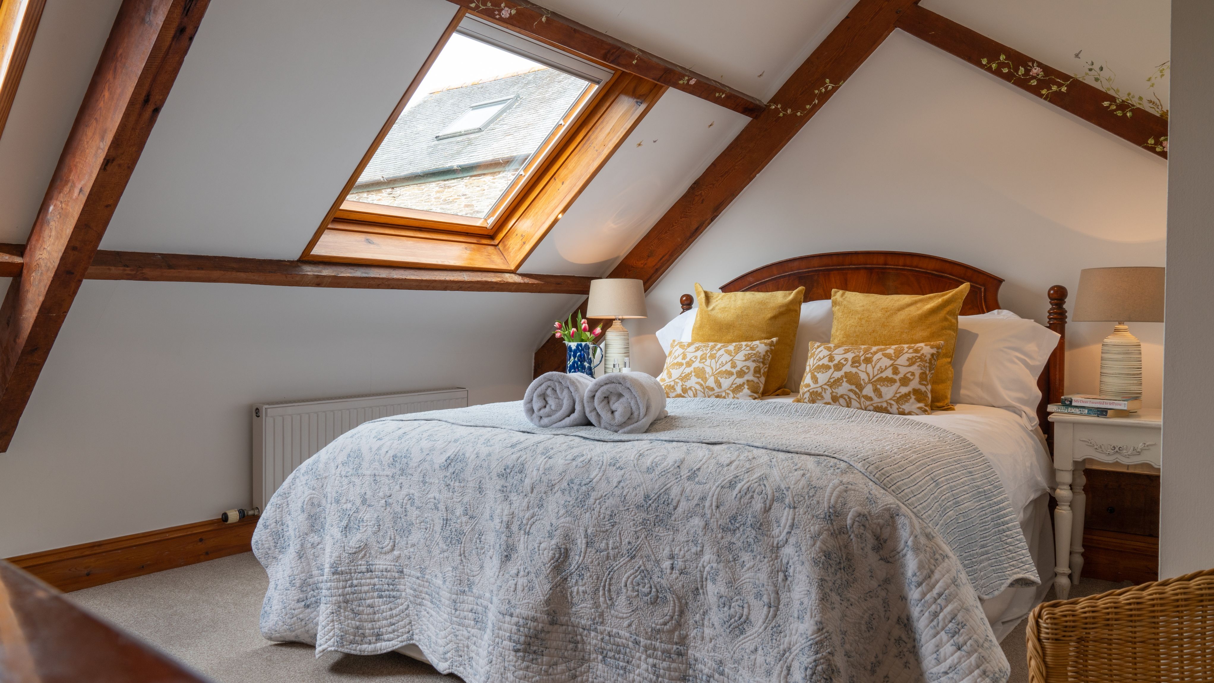 Master bedroom with beautiful soft furnishings