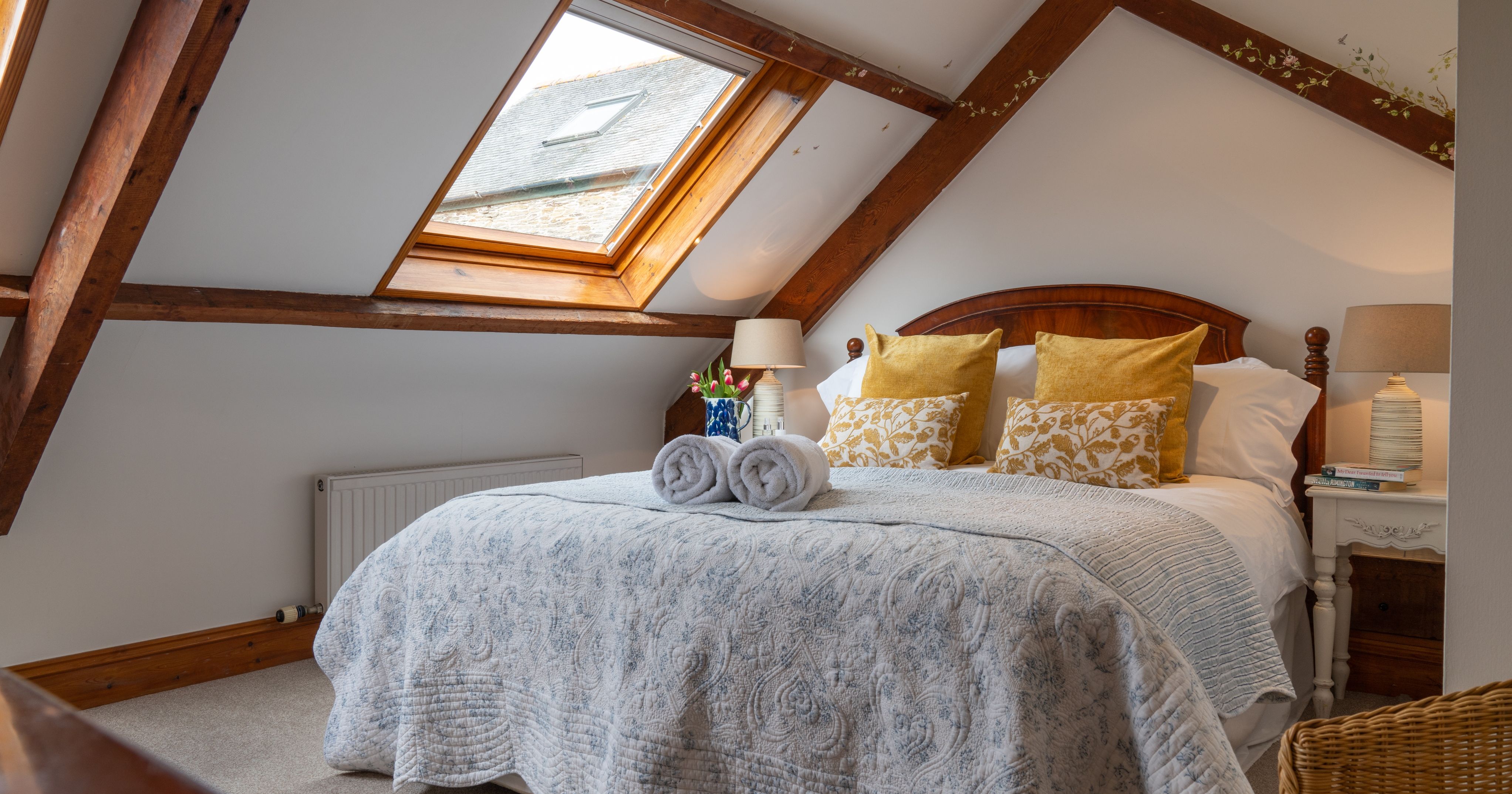 Master bedroom with beautiful soft furnishings