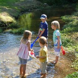 Children in the River - Flear Farm Cottages