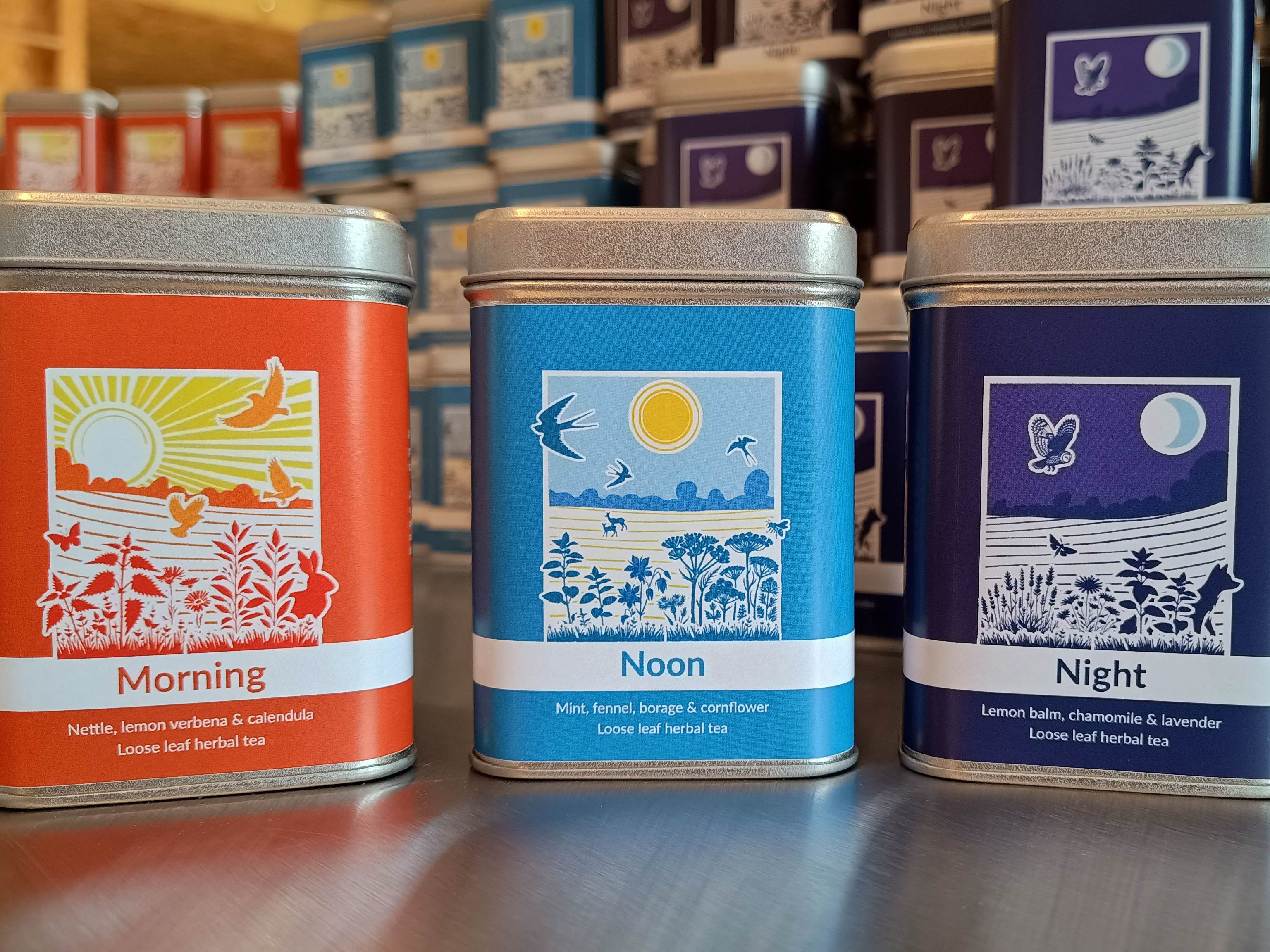 Gathered and grown tins