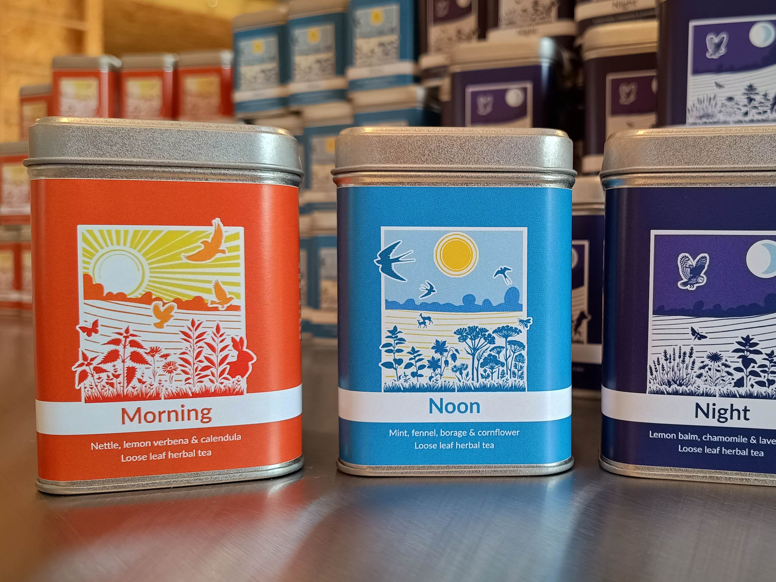 Gathered and grown tins