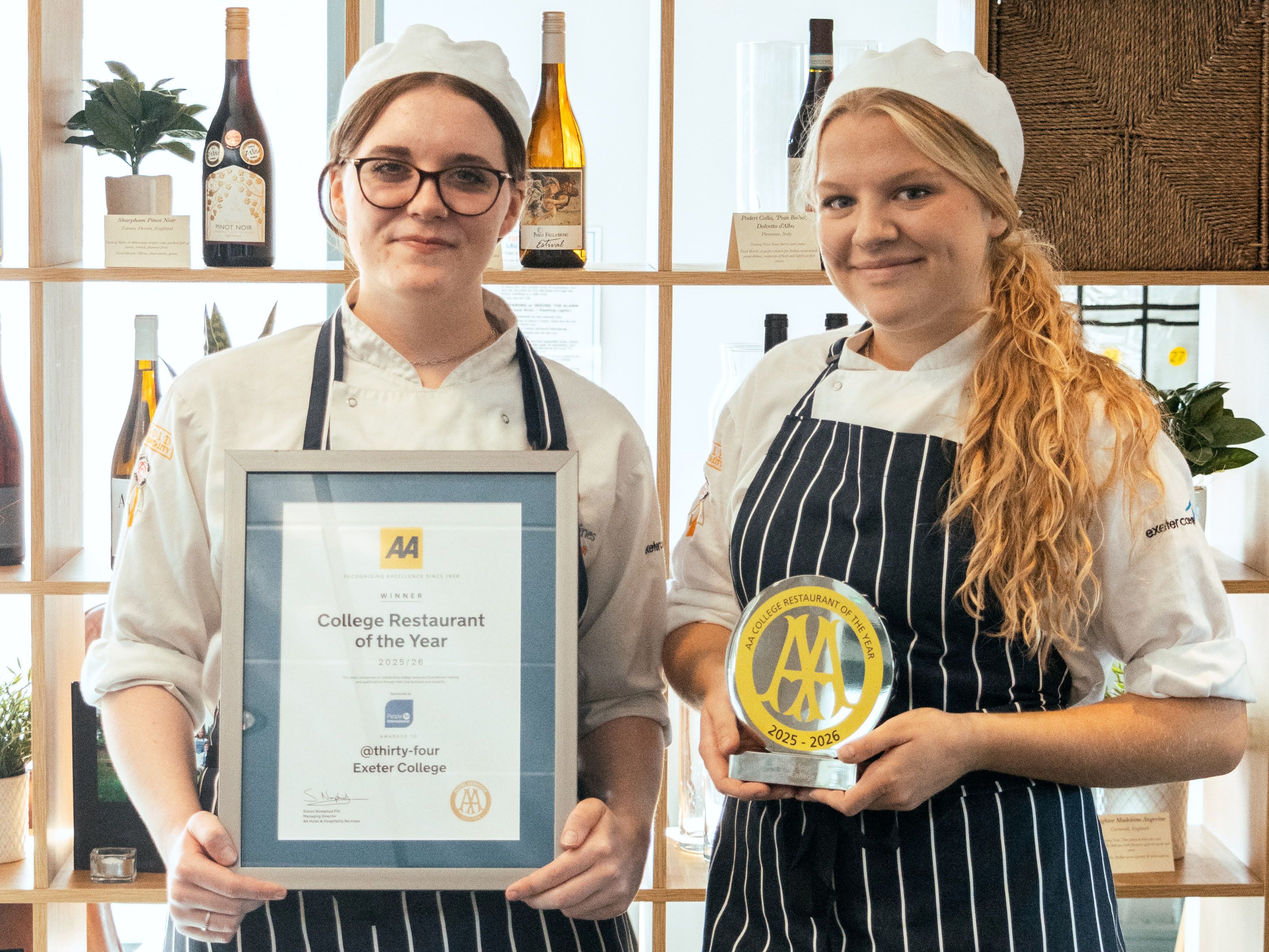 Exeter College 34 Hospitality AA Award 2025
