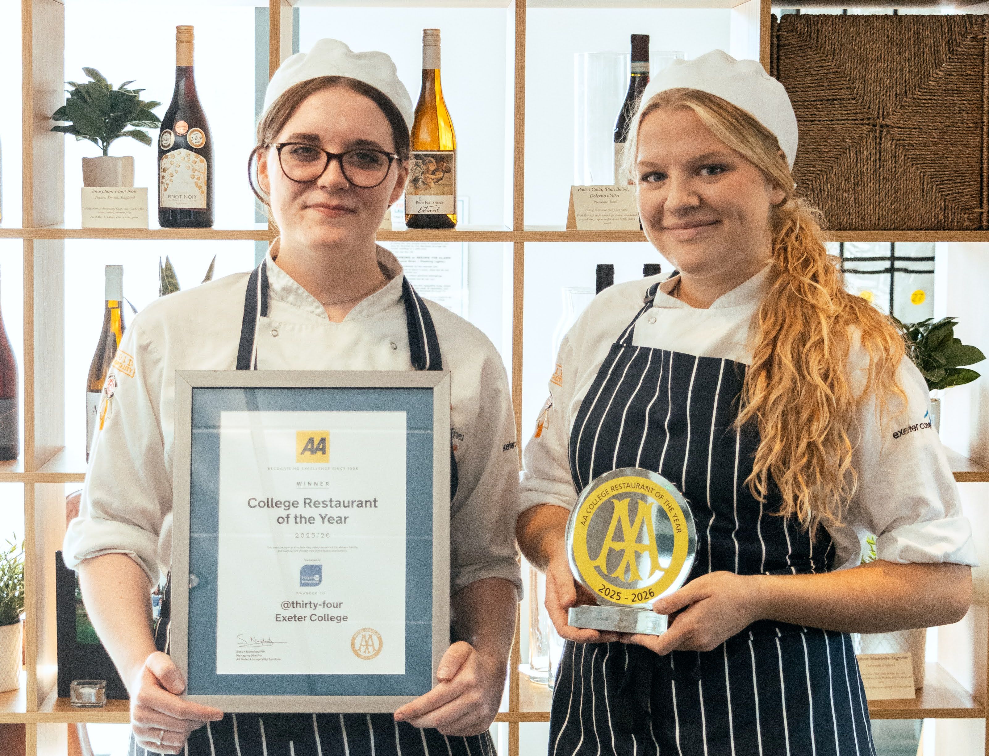 Exeter College 34 Hospitality AA Award 2025