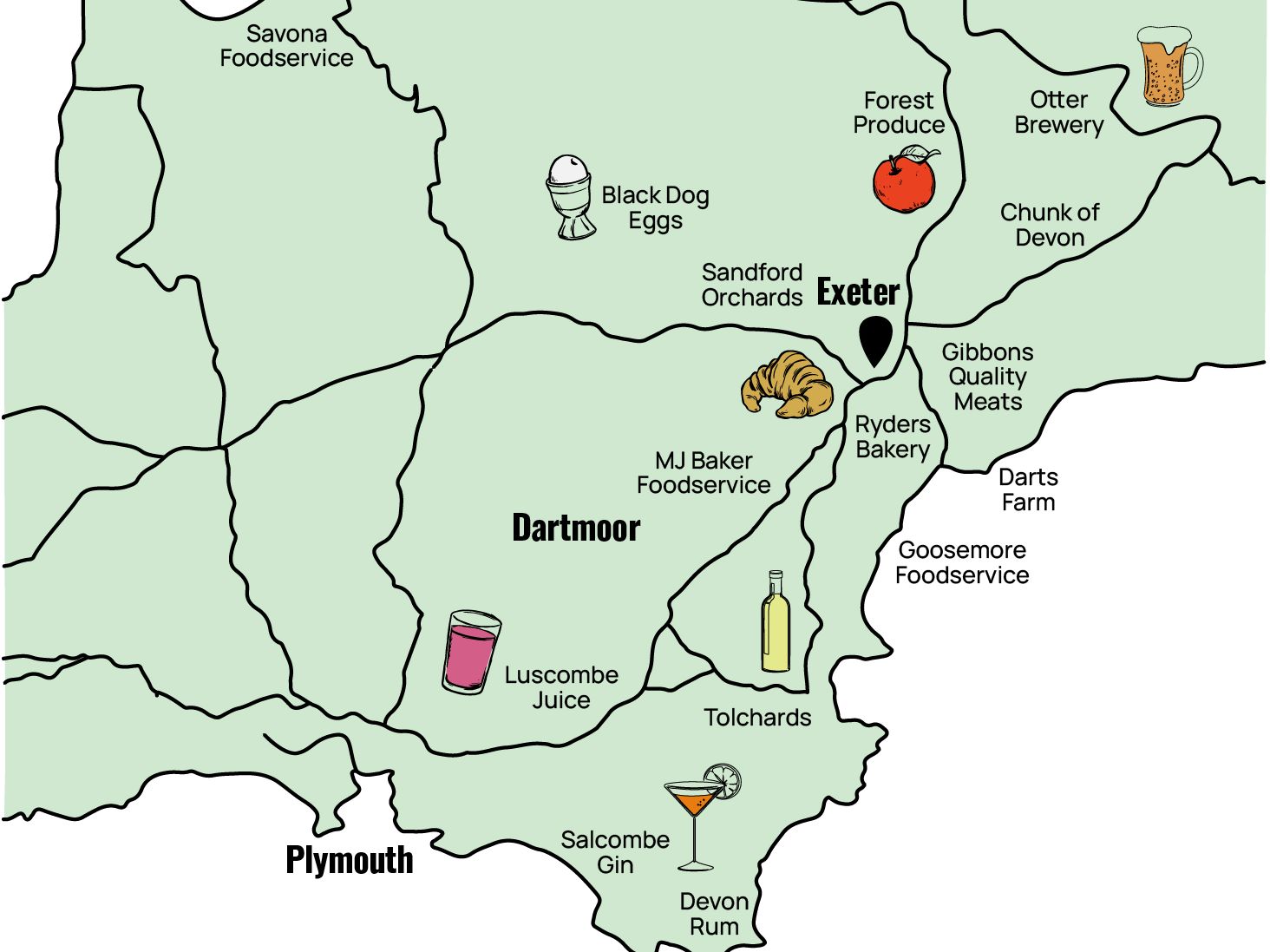 Sandy Park Local Produce Map