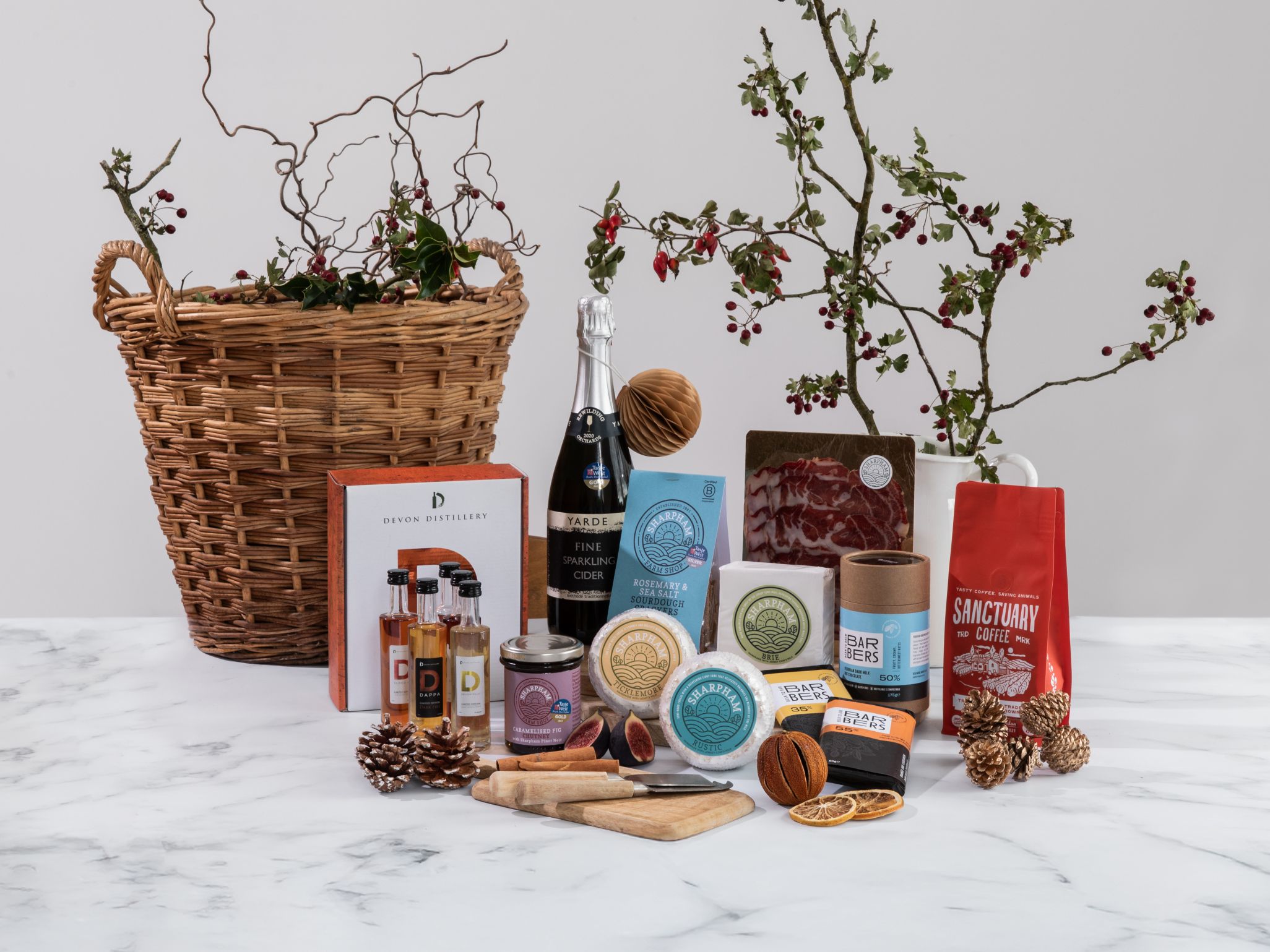 Sharpham Cheese South Devon Food Hub Hamper