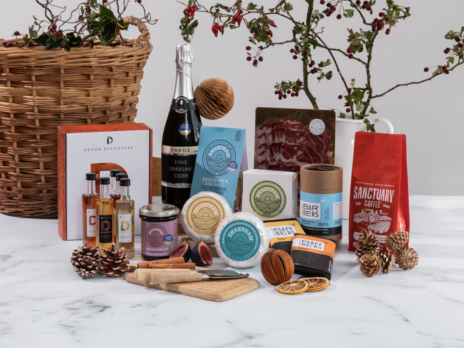 Sharpham Cheese South Devon Food Hub Hamper