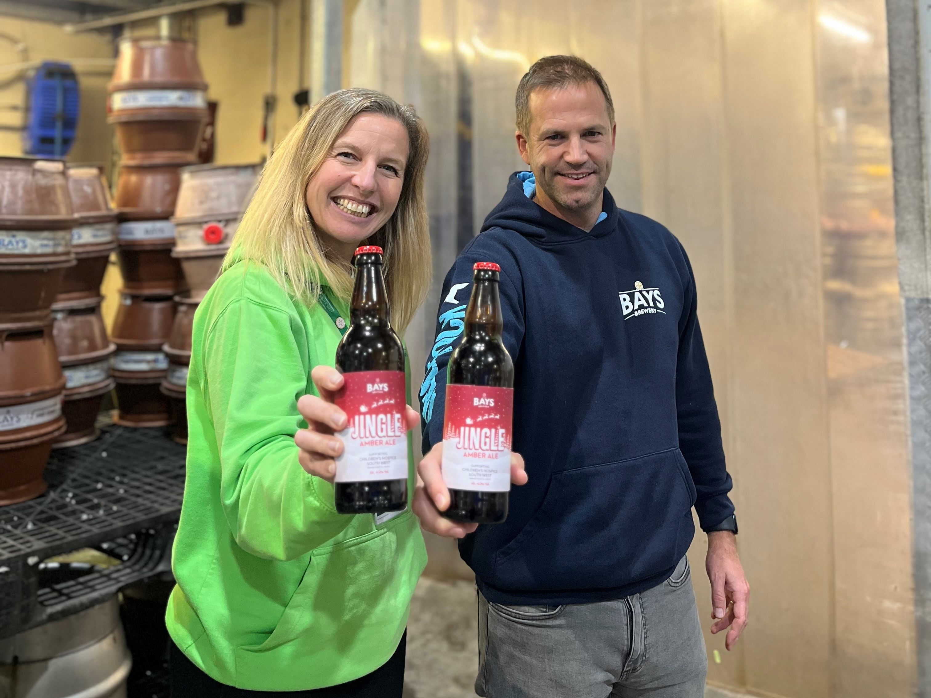 Daniela Hopkins From CHSW With Bays Brewery Director Peter Salmon