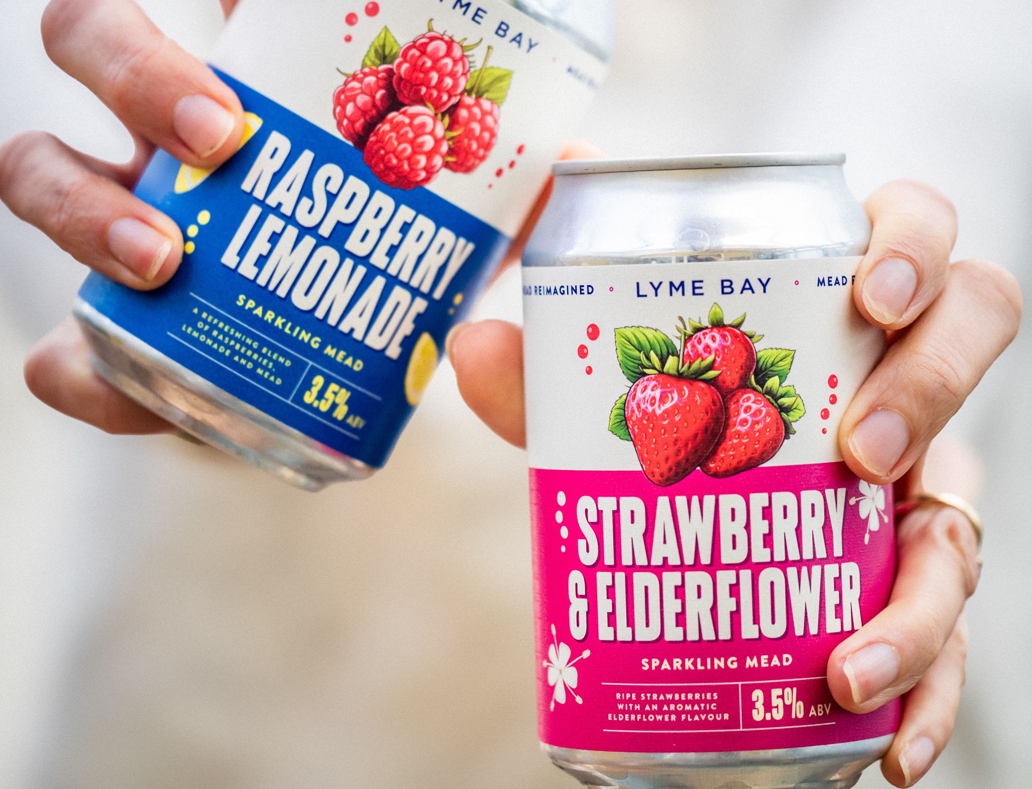 Lyme Bay Raspberry Lemonade and Strawberry & Elderflower Sparkling Meads