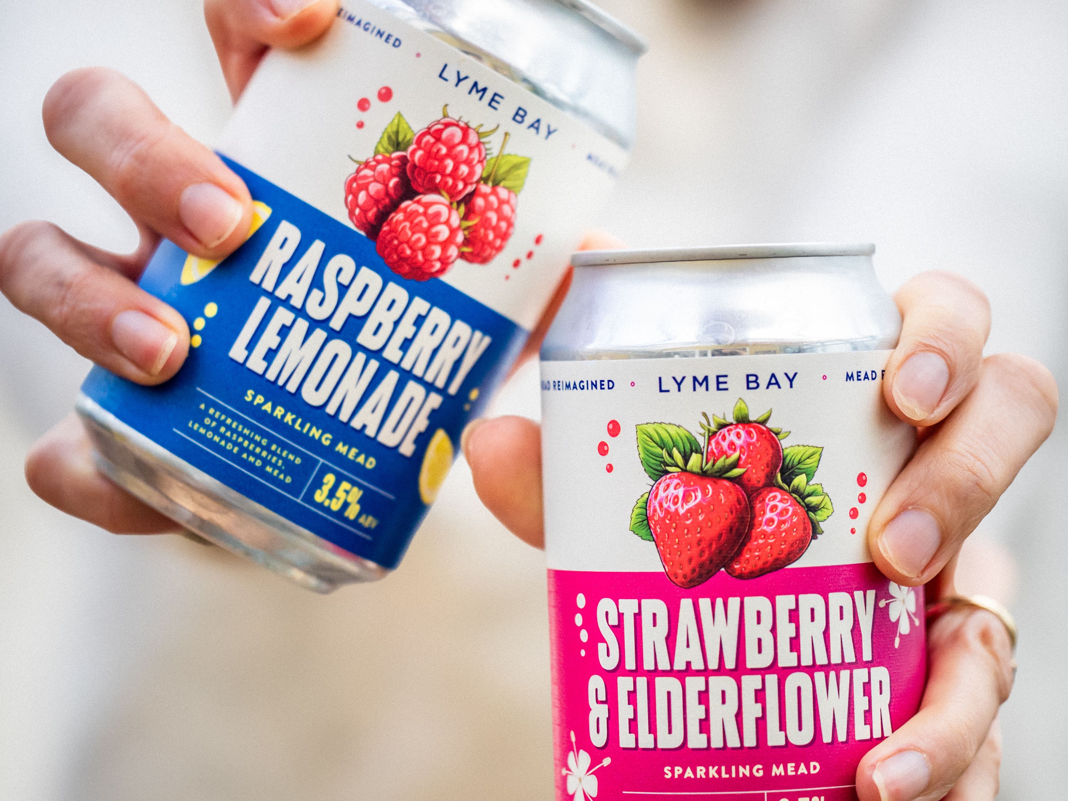 Lyme Bay Raspberry Lemonade and Strawberry & Elderflower Sparkling Meads