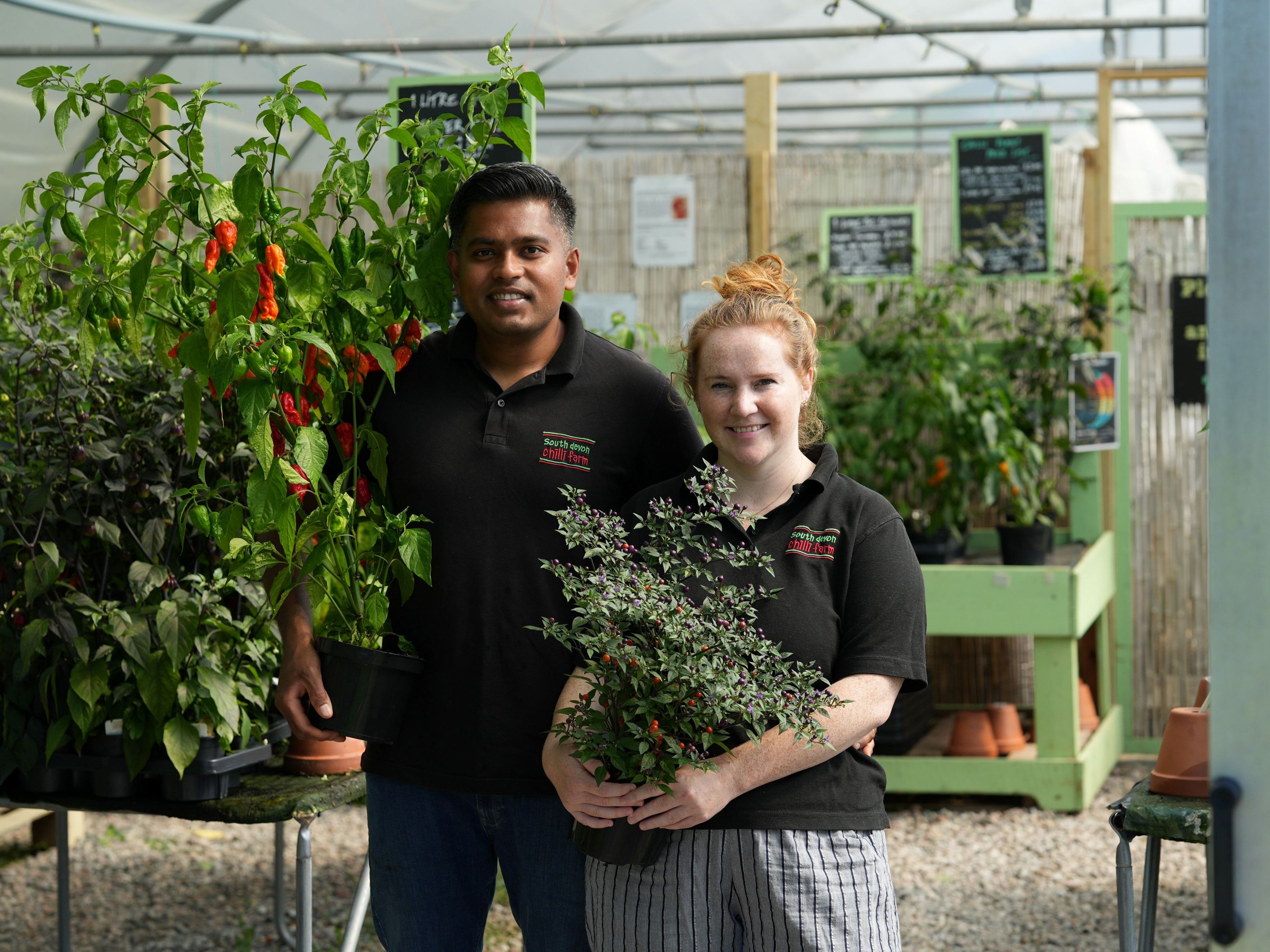 South Devon Chilli Farm Jenny and Amrit