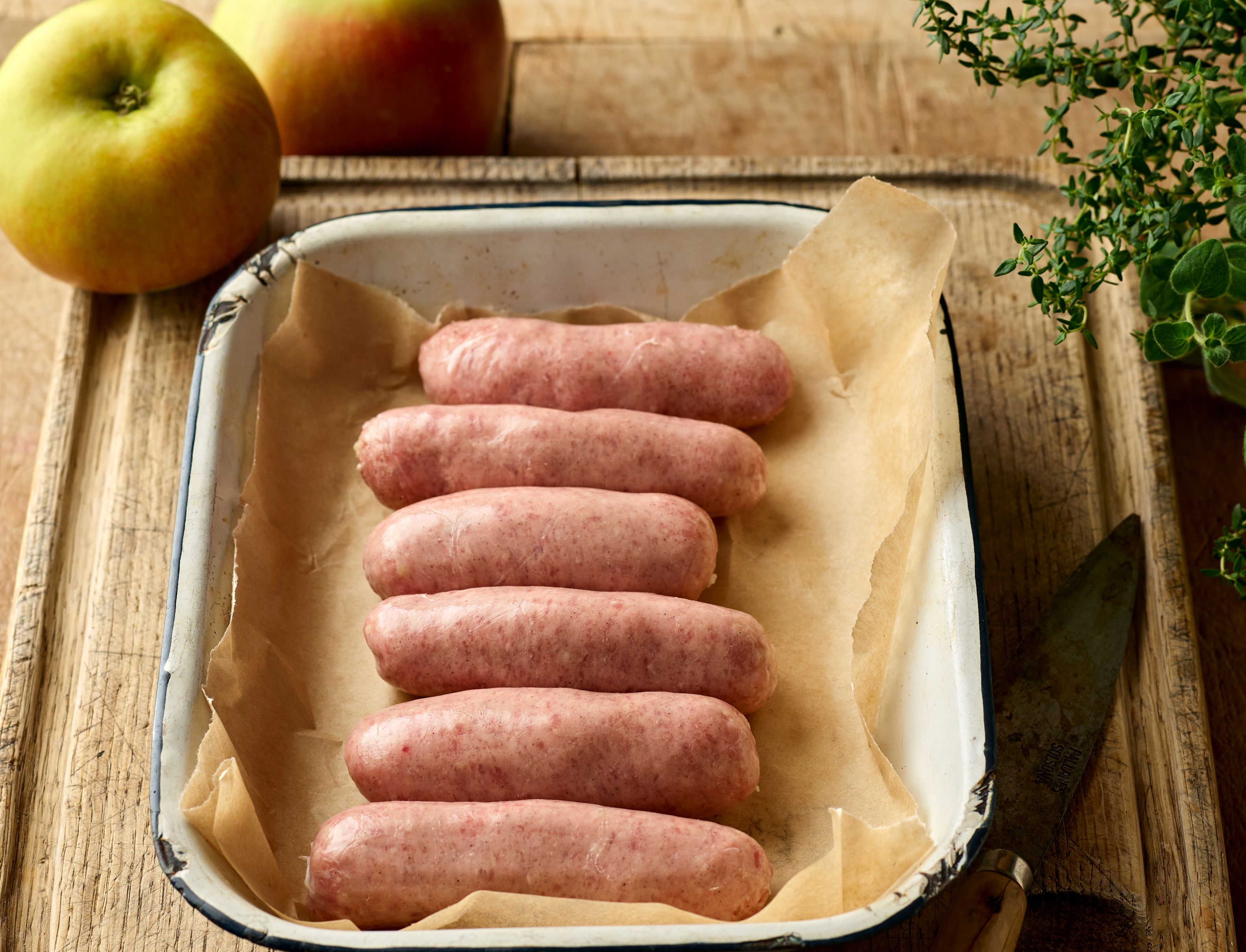 Beacon Farms apple sausages