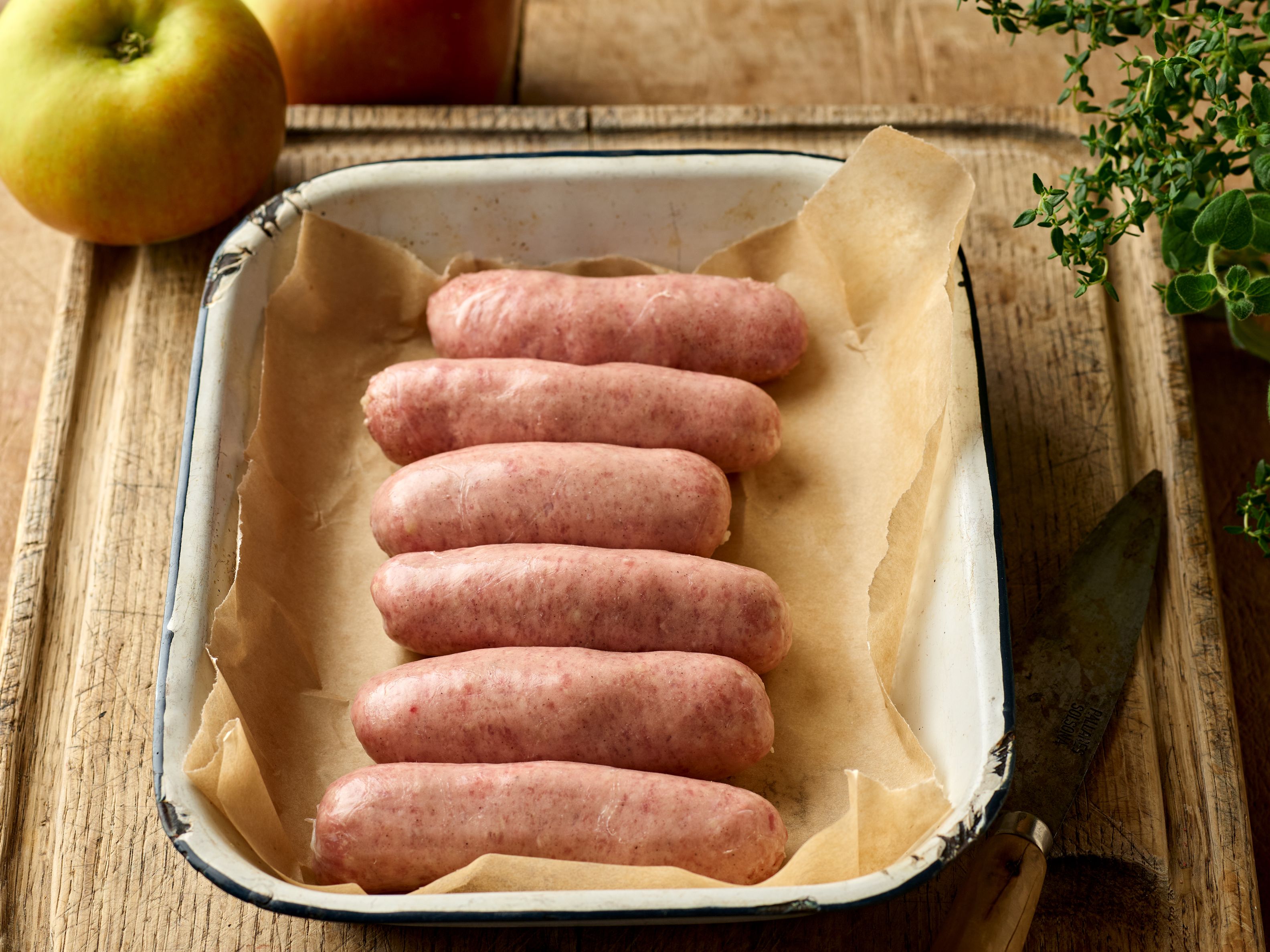 Beacon Farms apple sausages
