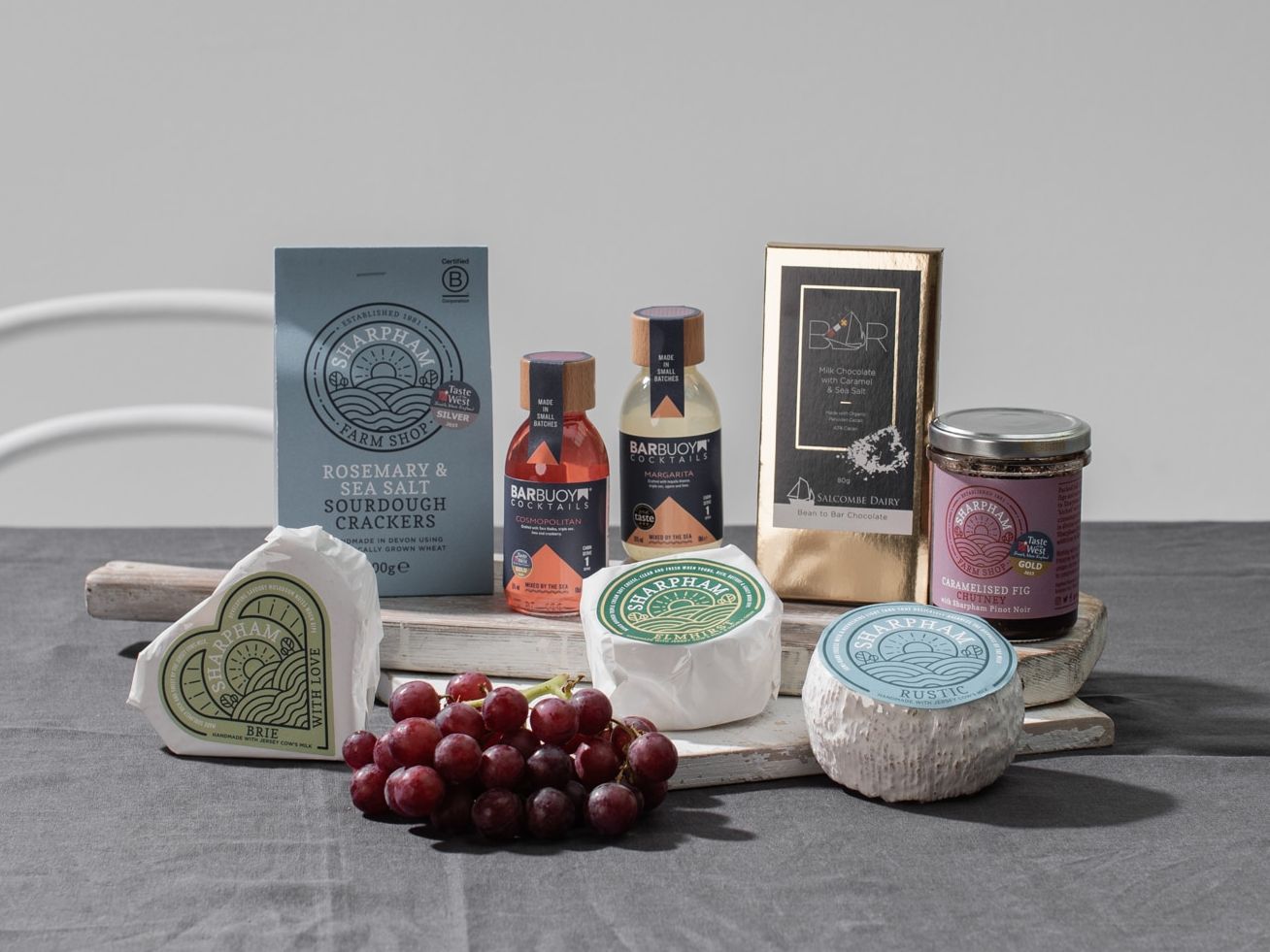 Sharpham Sophisticated-Sips-Savouries-Hamper
