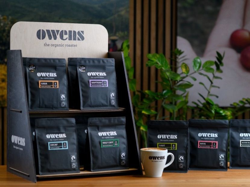 Owens Organic Coffee 200g Retail Range & Point of Sale