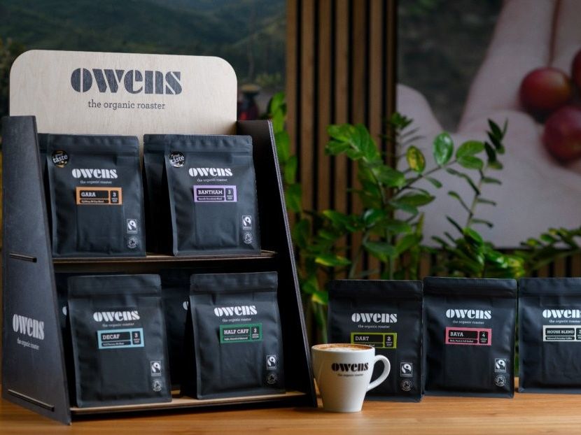 Owens Organic Coffee 200g Retail Range & Point of Sale