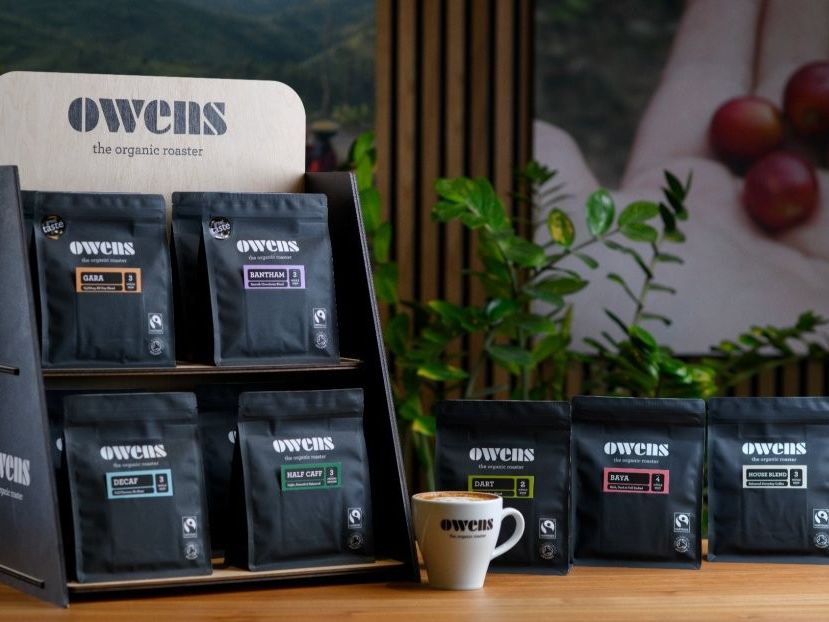 Owens Organic Coffee 200g Retail Range & Point of Sale