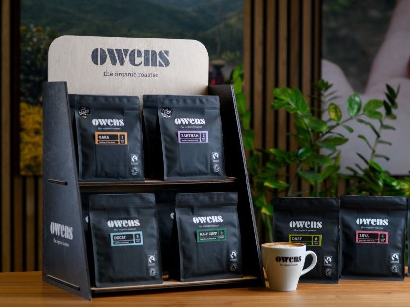 Owens Organic Coffee 200g Retail Range & Point of Sale